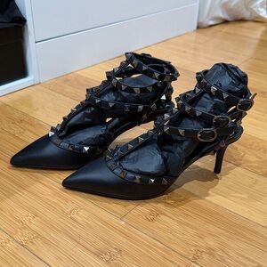 Valentino Black Studded Heels